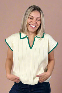 Collared Sweater Vest - Off White