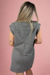 Zip Front Dress - Heather Grey