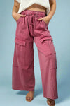 Casual Cargo Pants - Cherry Blossom