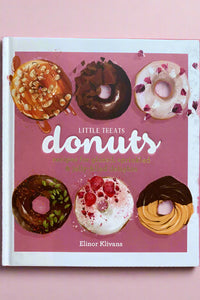 The cover of Little Treats Donuts: Recipes for Glazed, Sprinkled, & Jelly-Filled Delights by Elinor Klivans.