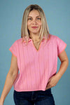 Collared Sweater Vest - Punch