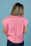 Collared Sweater Vest - Punch