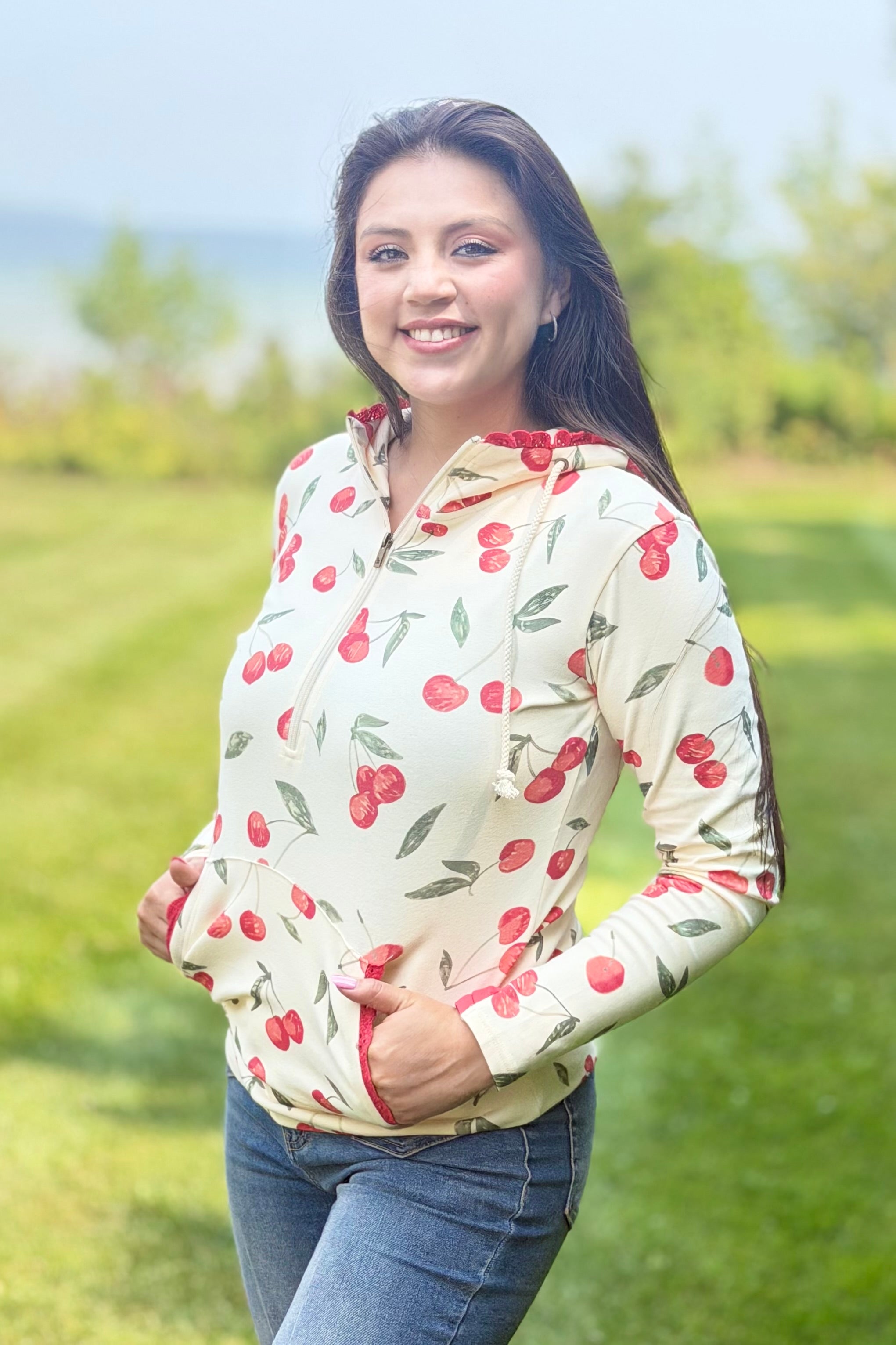 Half Zip Sweatshirt - Cherry On Top