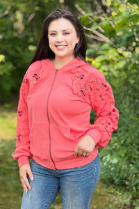 University Full Zip - Love Story Grapefruit