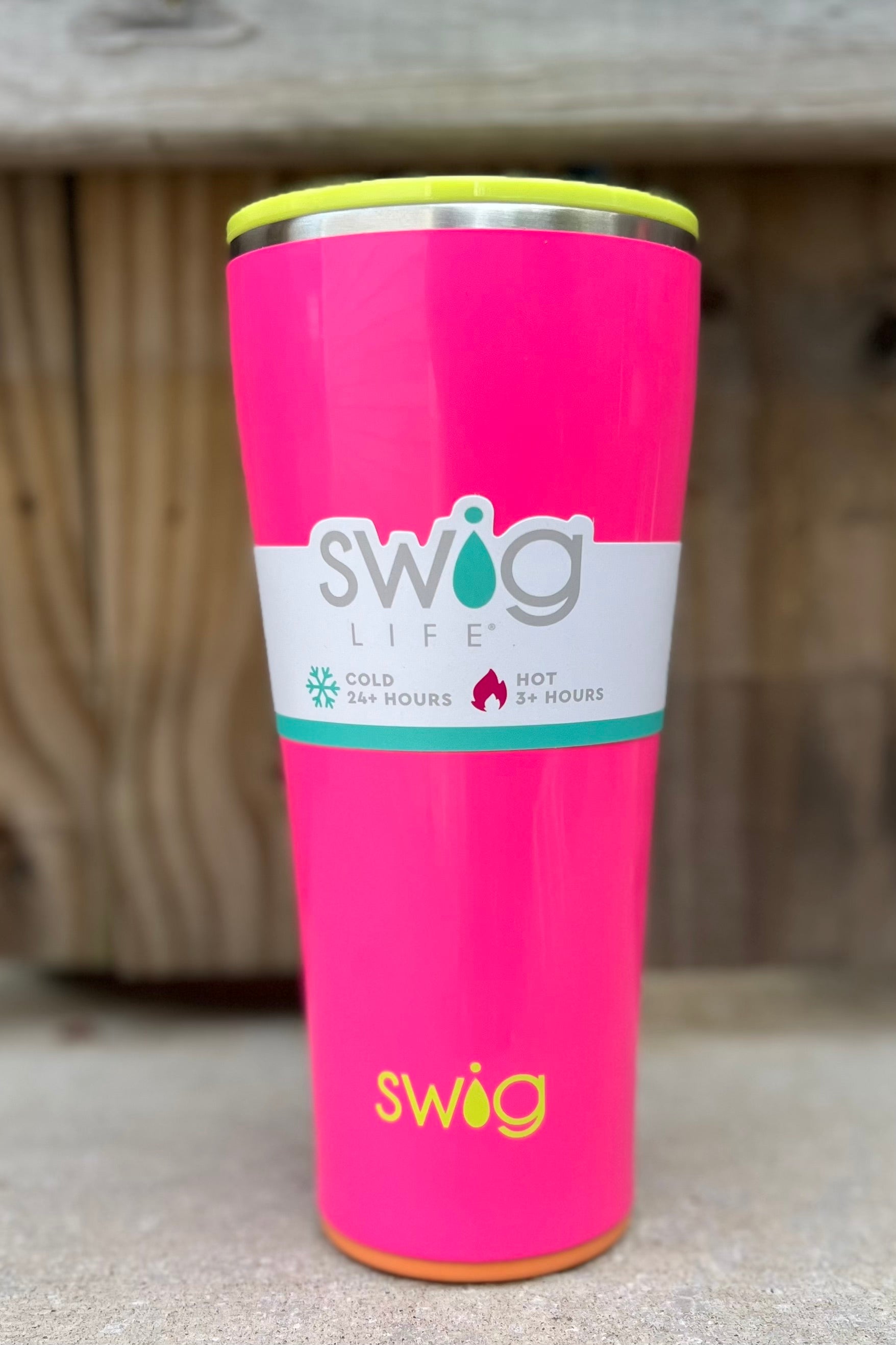 Swig Life 20oz Flip + Sip Bottle | Insulated Stainless Steel Water Bottle  with Straw | Hot Pink