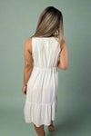 Boho Dress Hand-Stitched - Ivory