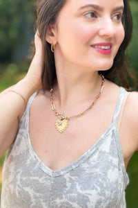 Double Heart Chain Necklace