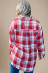 Plaid Button Down Shirt Red