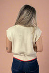 Sleeveless Lobster Sweater - Cream