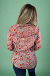 Floral Western Button Up Top Pink