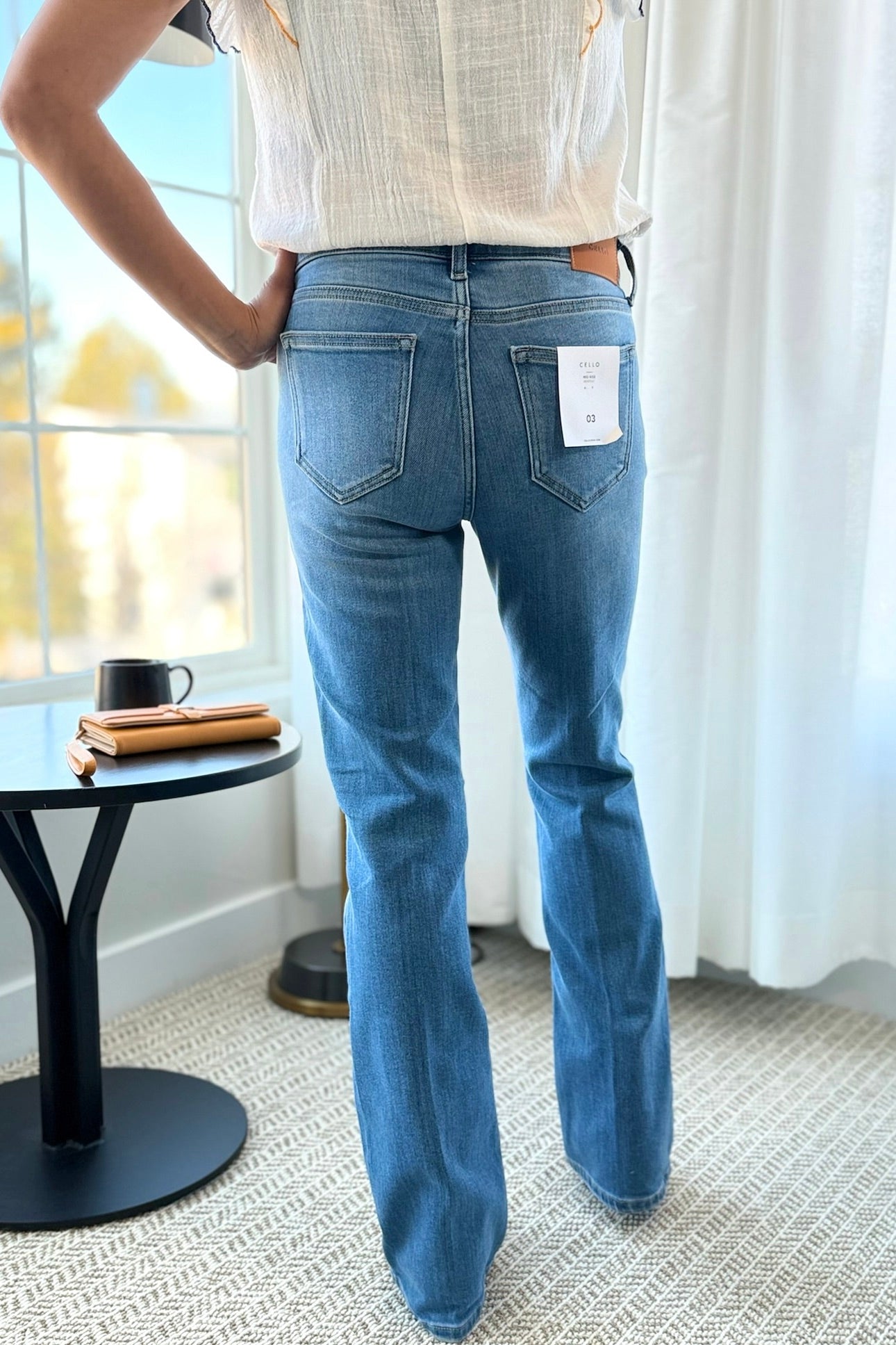 Mid Rise Bootcut Welt Pockets C269