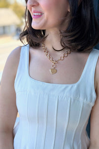 Fit and Flare Pleated Dress - White