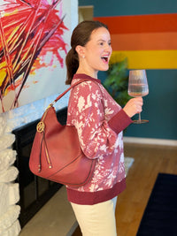 Lisanna Hobo Bag - Burgundy