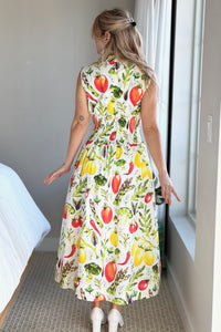 Vibrant Produce Smocked Waist Dress