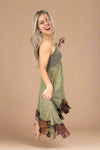 Boho Corset Back Dress Olive