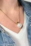 Pearl Pendant Necklace - Gold