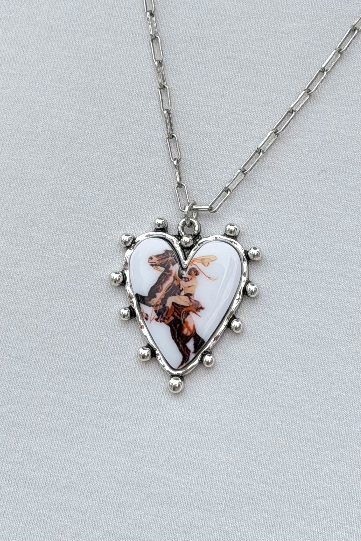 Western Theme Heart Necklace
