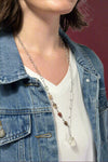 Crystal Linked Necklace - Silver