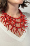 Coral Branch Necklace - Red