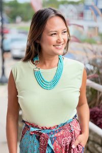 Polished Rider Necklace – Turquoise-Silver