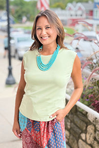 Classic Solid Sleeveless Tank - Sage