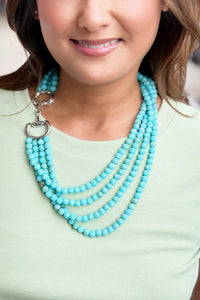 Polished Rider Necklace – Turquoise-Silver