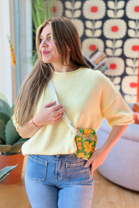 Short Sleeve Knit Top - Butter