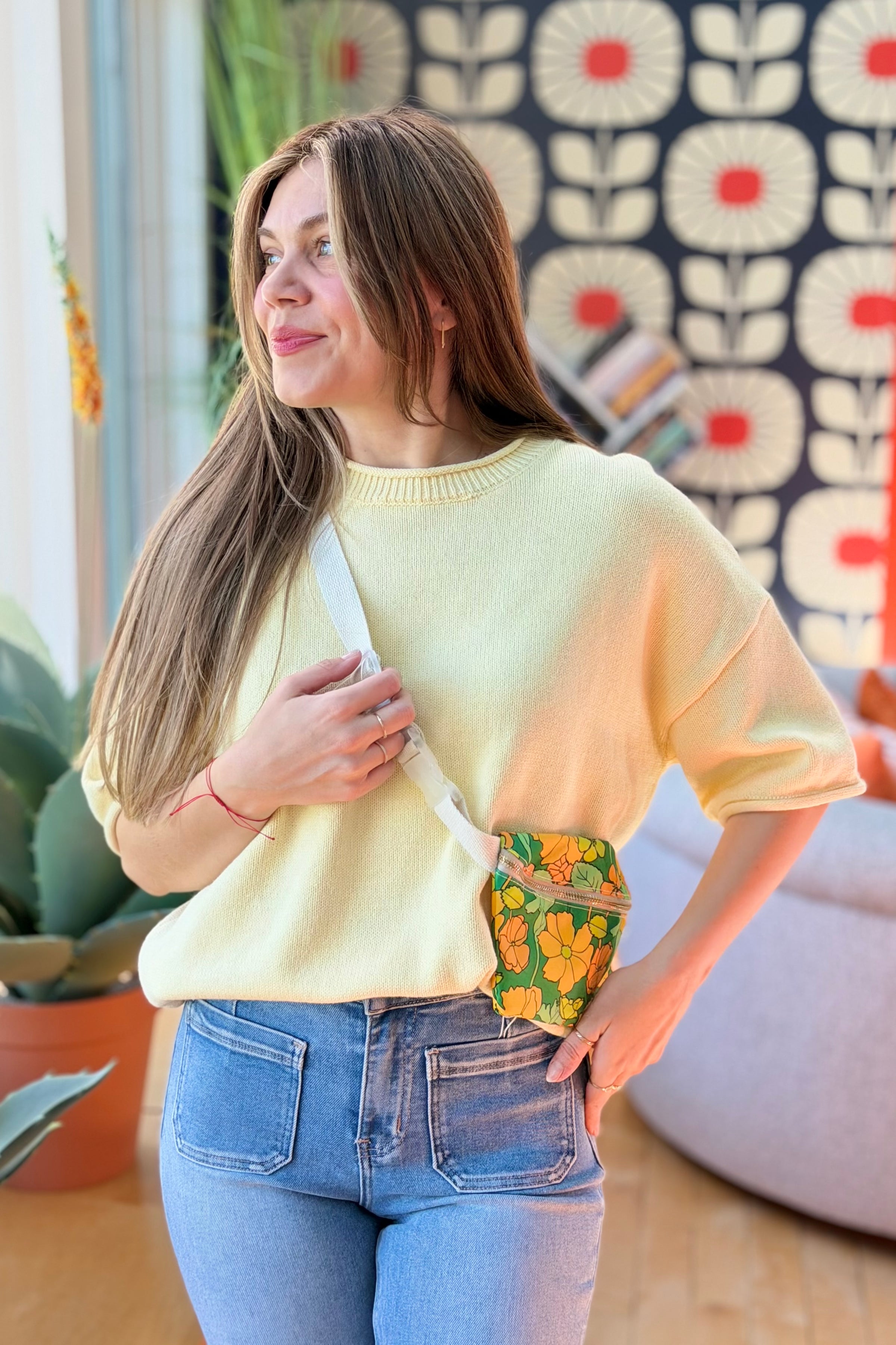 Short Sleeve Knit Top - Butter