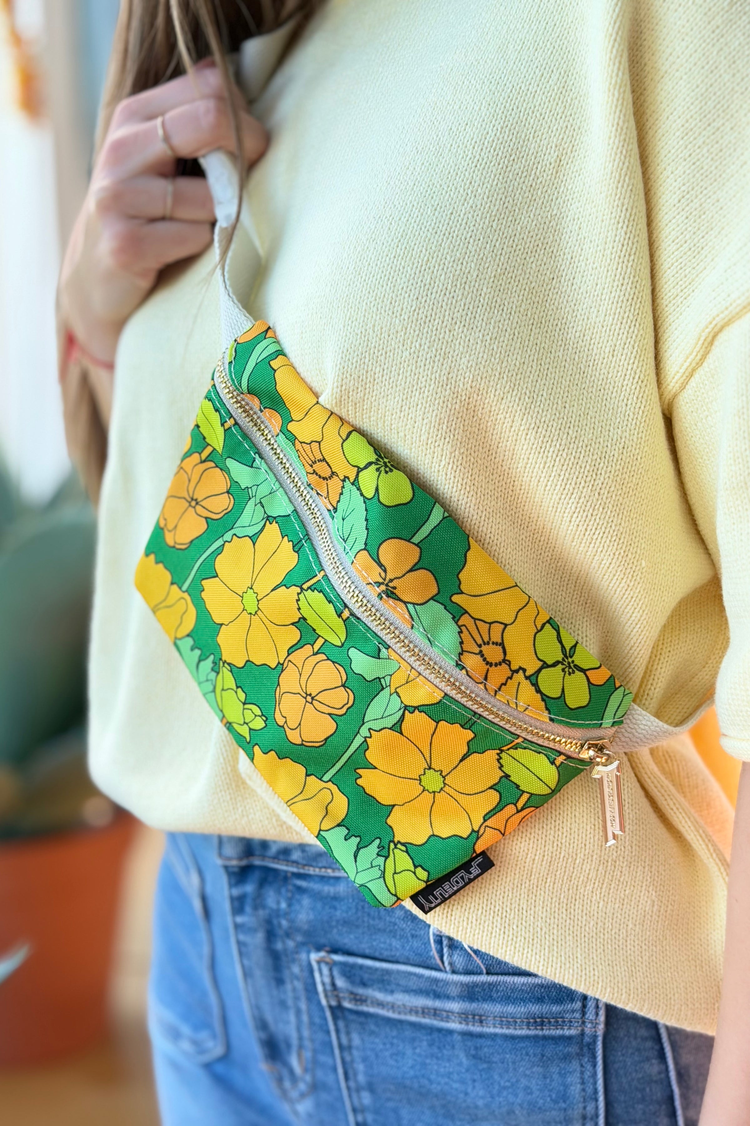 Fanny Pack / Sling Bag - Gold Green