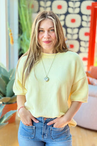 Short Sleeve Knit Top - Butter