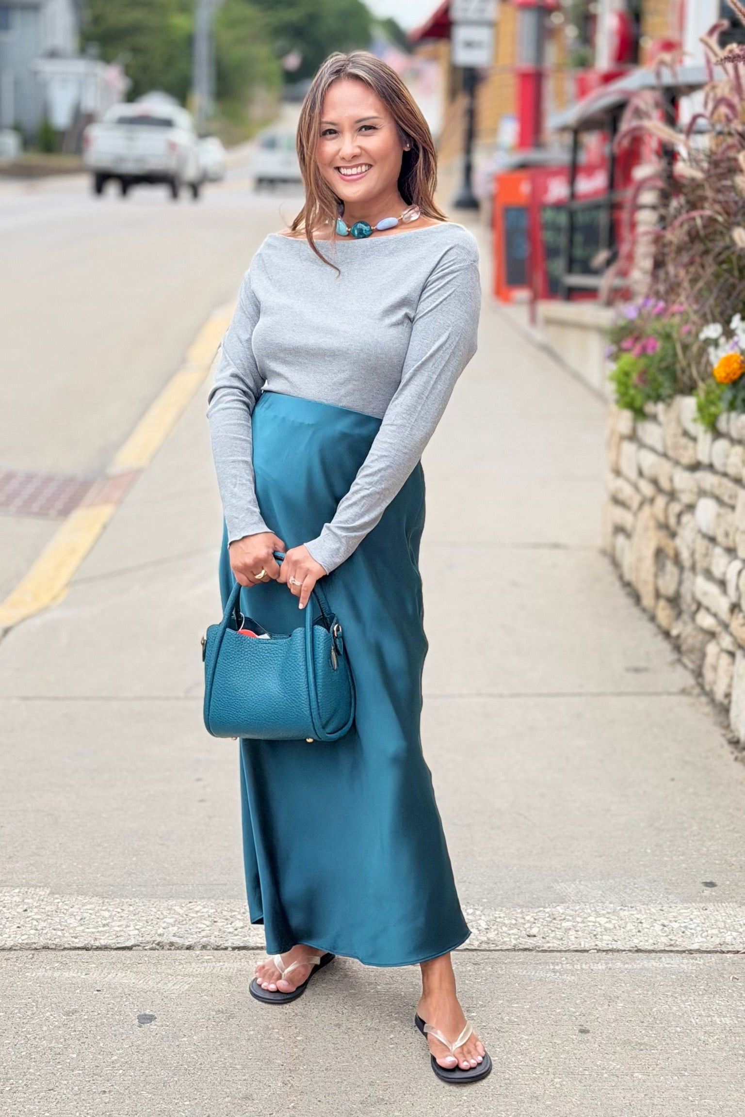 Ruby 3-Compartment Satchel - Peacock