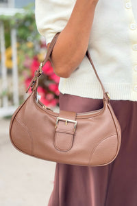 Madrid Buckle Shoulder Bag – Chocolate