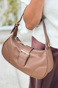 Madrid Buckle Shoulder Bag – Chocolate