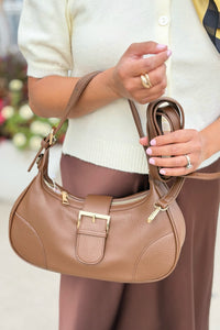 Madrid Buckle Shoulder Bag – Chocolate