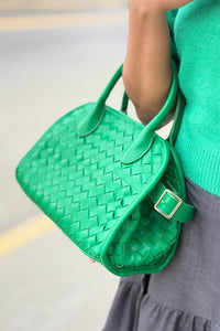 Kristie Woven Crossbody - Kelly Green