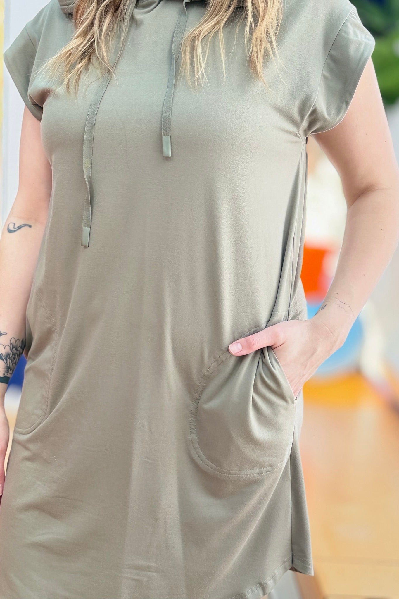 Marlena Dress - Dusty Olive