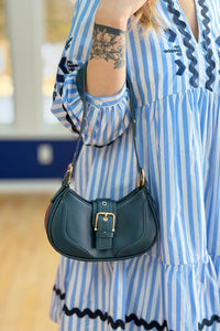 Striped Embroidered Ric-Rac Dress