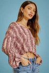 Shimmer Crop Top Tie Magenta