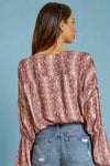 Shimmer Crop Top Tie Magenta