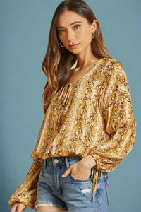 Shimmer Crop Top Tie Yellow