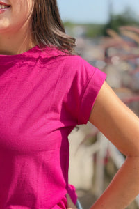 Round Neck Tee - Magenta