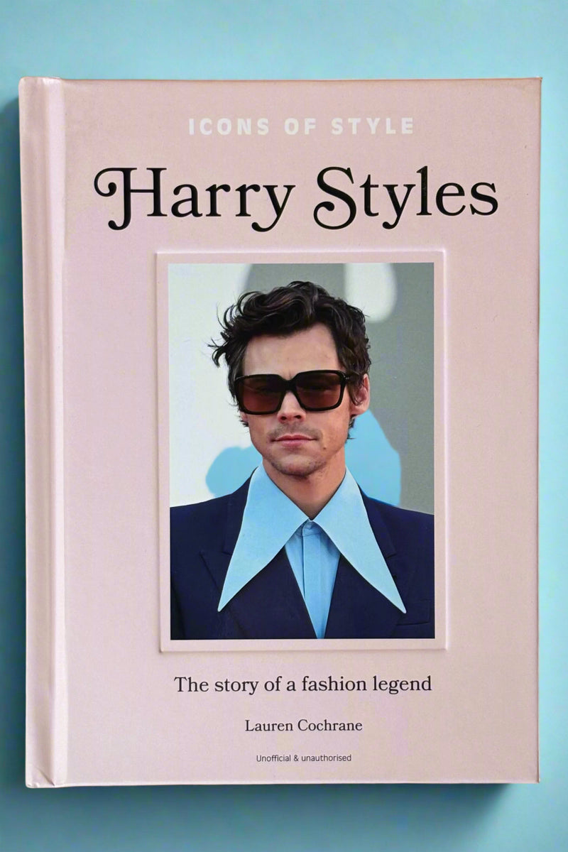 A hardcover book titled "Icons of Style: Harry Styles".