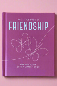 Small pink hardcover book titled "The Little Book of Friendship".