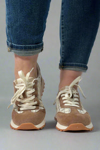 Two Tone Sneaker - Brown