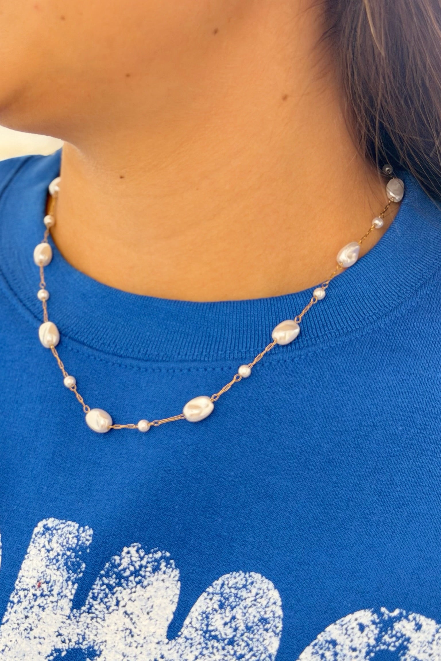 Pearl & Chain Necklace