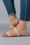 Two Band Slide Sandal - Nude