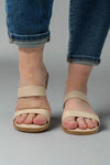 Two Band Slide Sandal - Nude