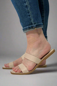 Two Band Slide Sandal - Nude
