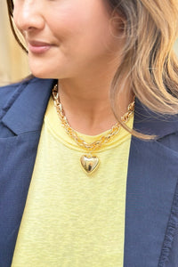 Chunky Heart Chain Necklace