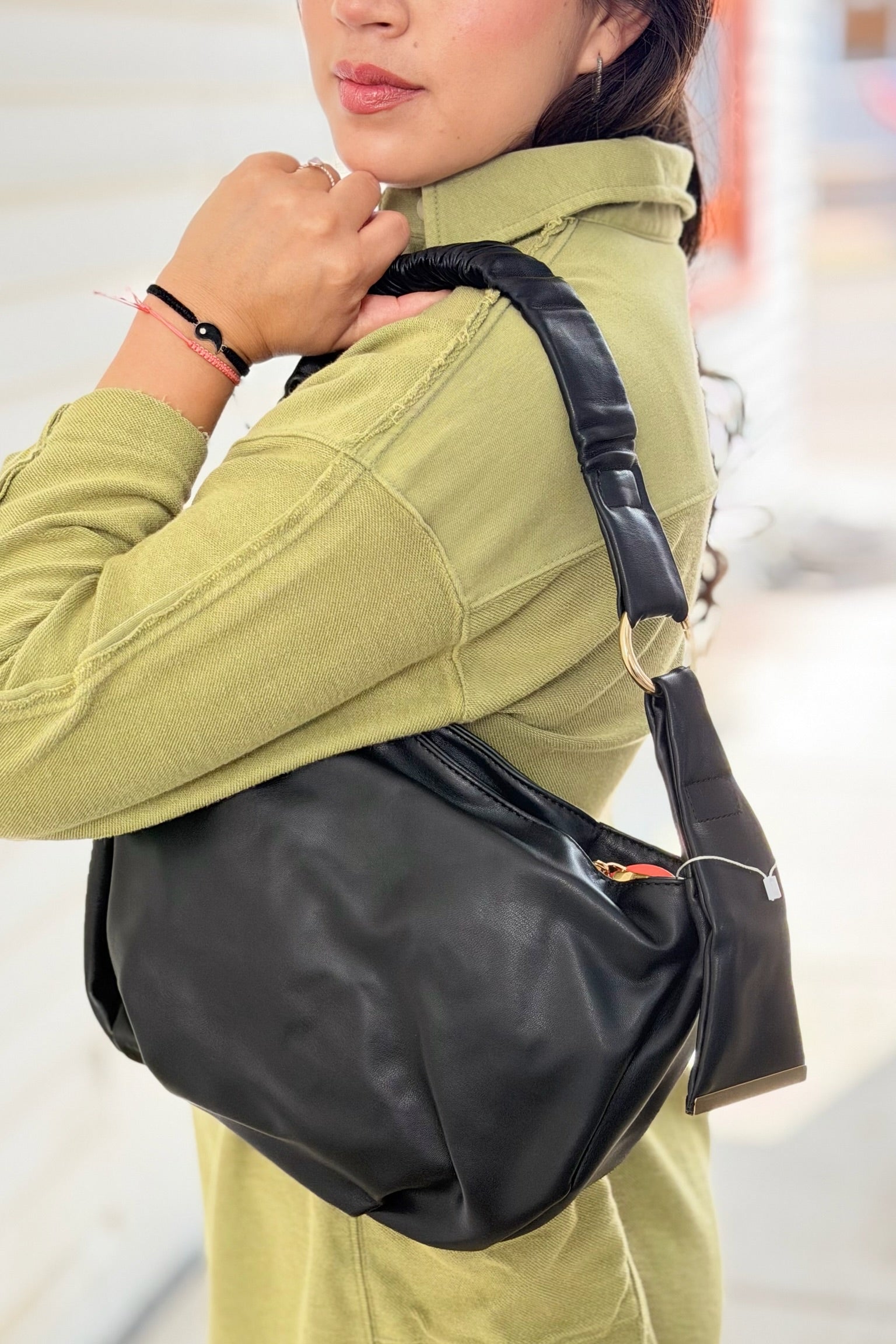 Jakarta Slouchy Shoulder Bag – Black